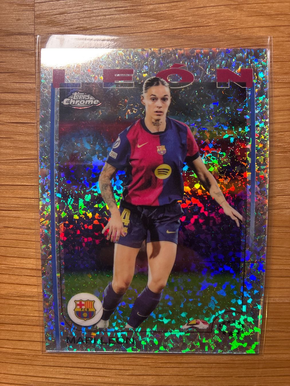 Topps Sammelbilder & Trading cards: Topps Chrome Mapi Leon Barcelona Specle – Gebraucht aus Wangenried von Garagara