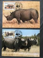 WWF Zentralafrika 1983 Satz Nashorn Maximumkarten