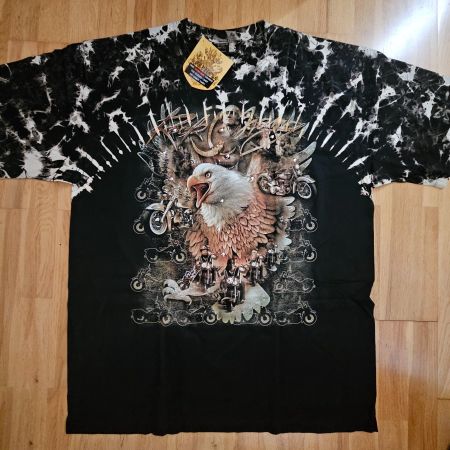 T-Shirt Adler Motorräder Design schwarz Grösse XXL