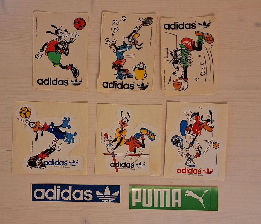 Alte Aufkleber Sticker Adidas, Goofy, Walt Disney 1980 (Gebraucht) in ...