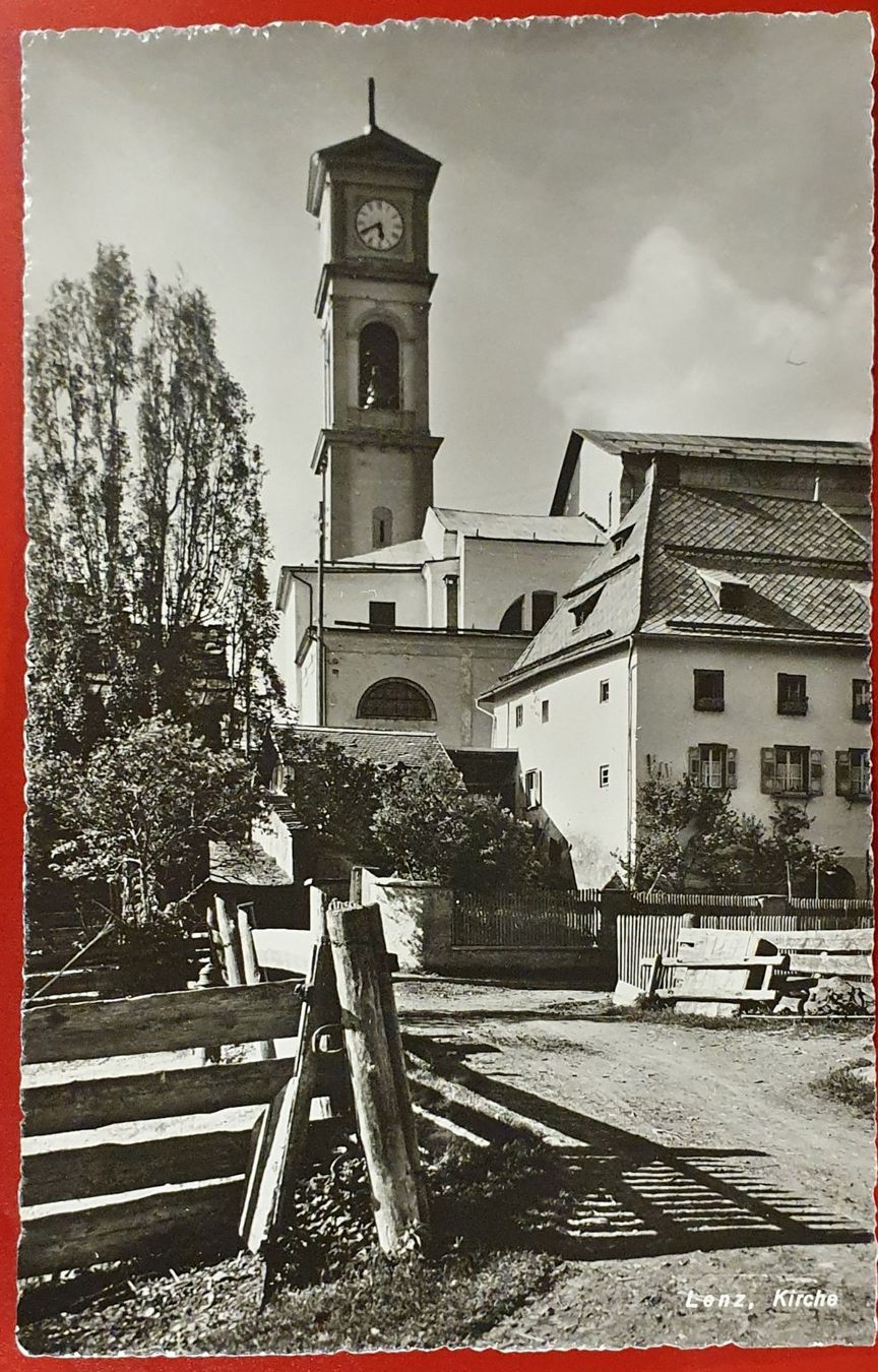 Ansichtskarten: Lenz - Kirche – Gebraucht aus Kreuzlingen von Rschweiz1