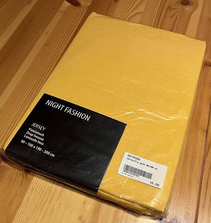 Bettwäsche: Fixleintuch gelb originalverpackt 90 cm x 190 cm – Neu und originalverpackt aus Rotkreuz von Vauban