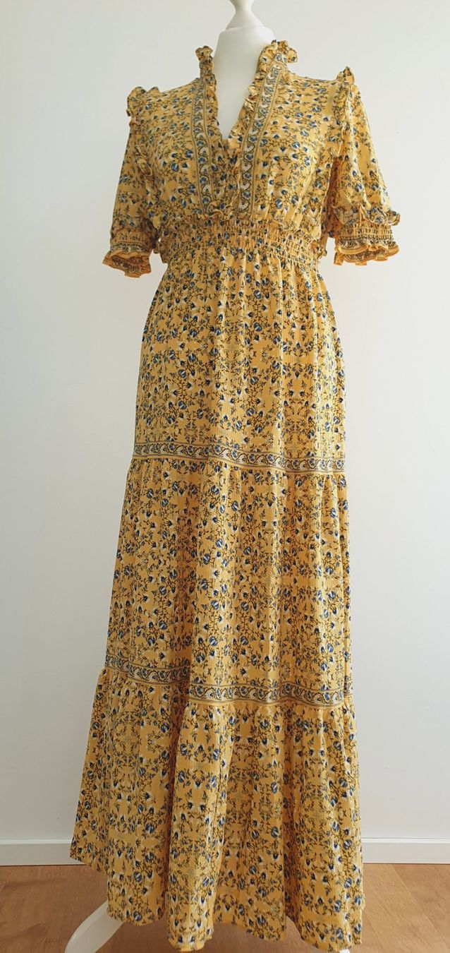 Vestiti: Maxikleid gelb/bunt Gr. 34/XS Neu – Nuovo (secondo la descrizione) da Stansstad venduto da InStyle8 5