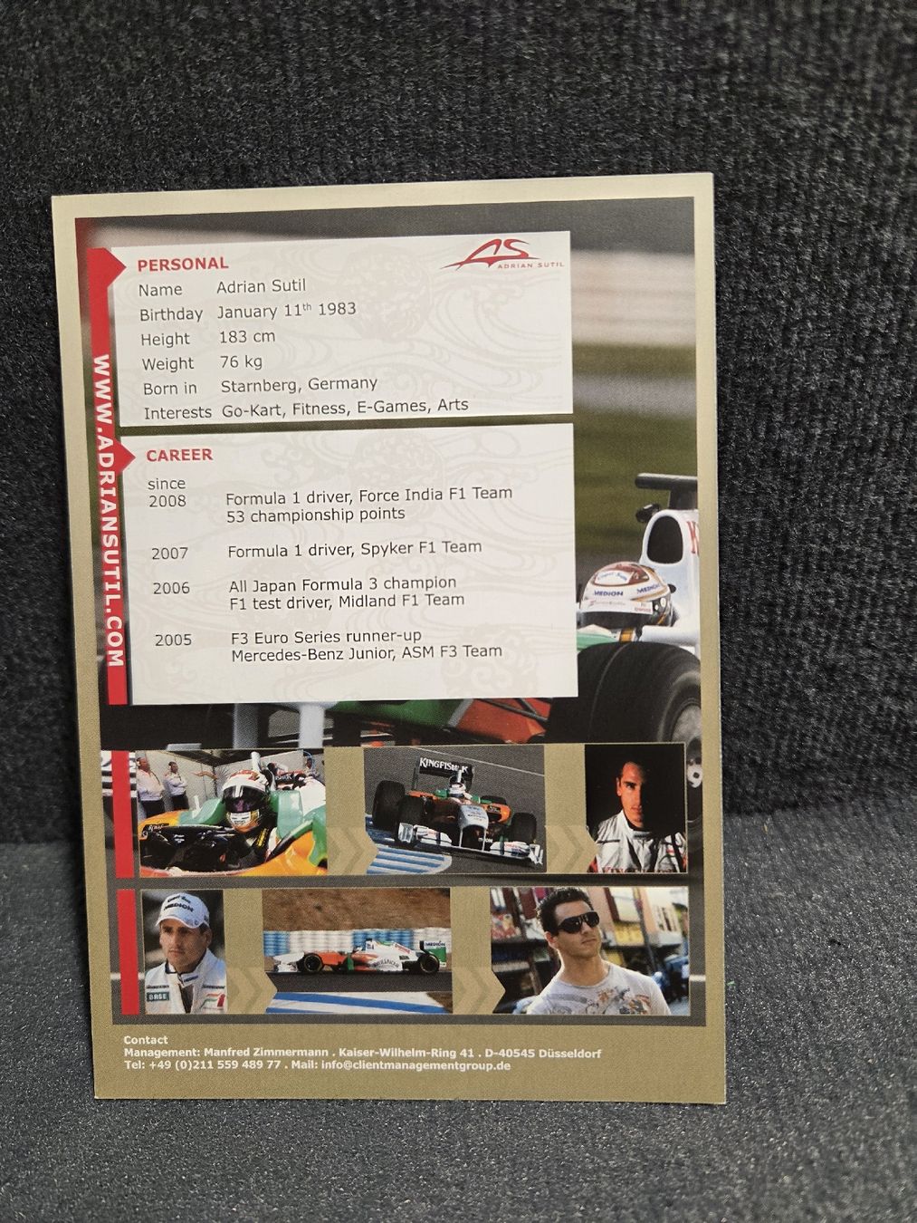 Autografi: Original Signiert vom Adrian Sutil  – Usato da Wetzikon ZH venduto da AmacherM 1
