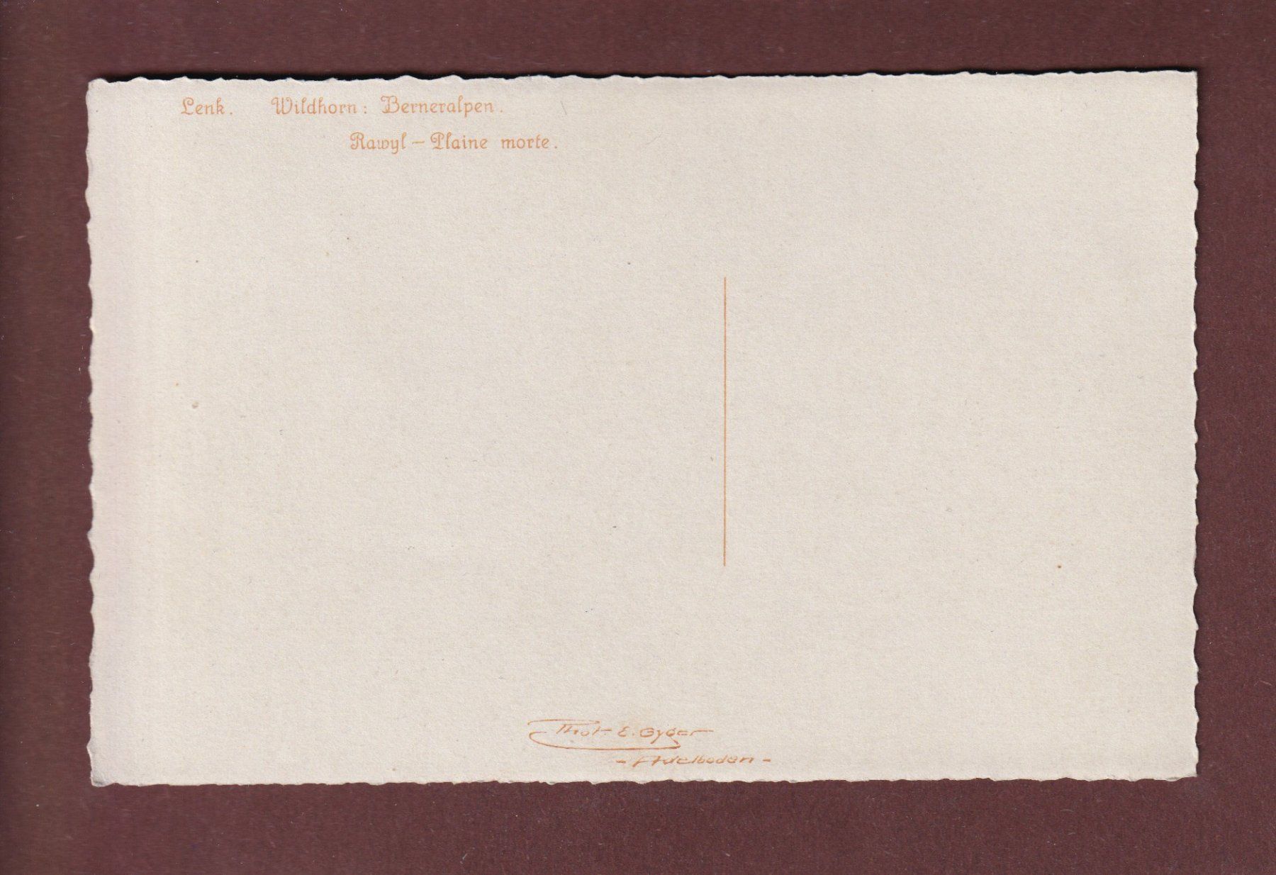 Cartoline postali: LENK - Wildhorn - Berneralpen - E. Gyger – Usato da Pully venduto da nicecards-shop 1