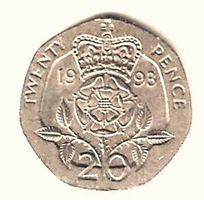 Münze 20 twenty Pence United Kingdom, 1993