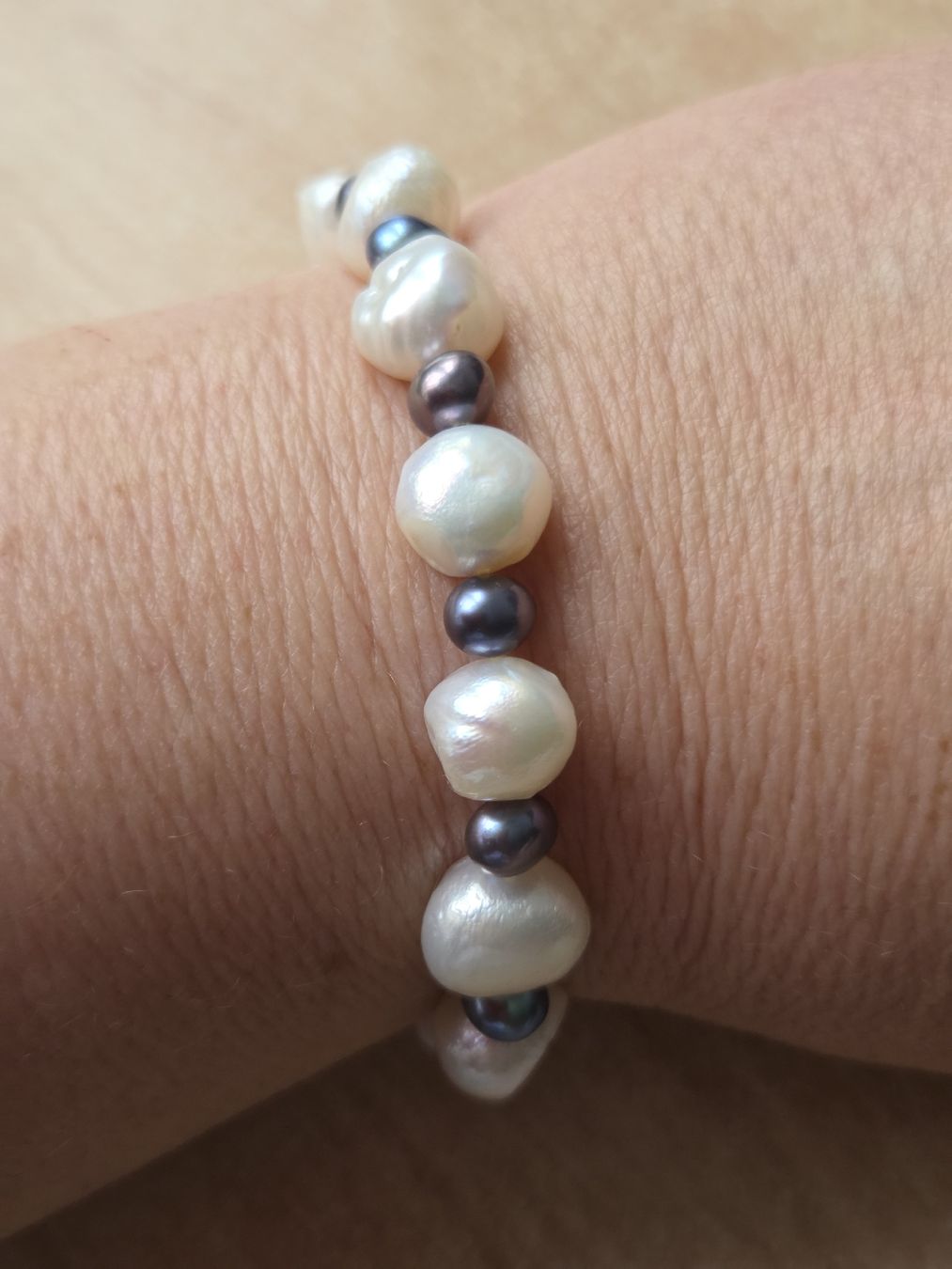 Bracciali & Braccialetti: Süsswasser Perlen Elastarmband 2 Farbig Länge 18cm Neu  – Nuovo (secondo la descrizione) da Winterthur venduto da katzen07 3