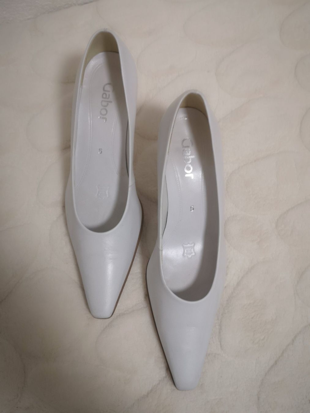 Gabor Scarpe da donna: GABOR Lederpumps weiss – Nuovo (secondo la descrizione) da Derendingen venduto da silverstone1961