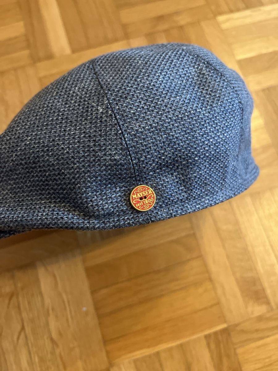 Copricapi, berretti & cappellini: Mayser Blue Herringbone Flat Cap - Size 58 – Usato da Aarau venduto da Better_Buy_From_Stef 1