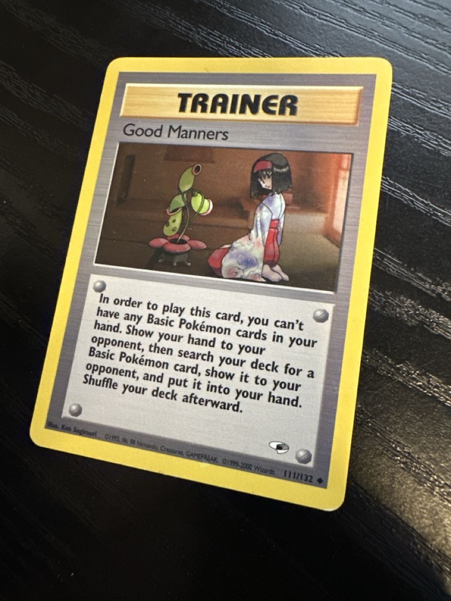 Pokémon Carte collezionabili: Good Manners 111/132 gym challenge uncommon – Usato da Uster venduto da Neonschwarz