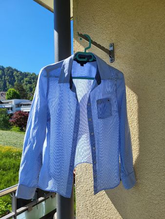 Tommy Hilfiger Hemd, hellblau gestreift, Grösse M, Top!