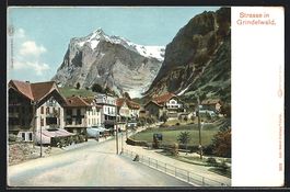 Grindelwald, Strassenpartie mit Hotel Kr