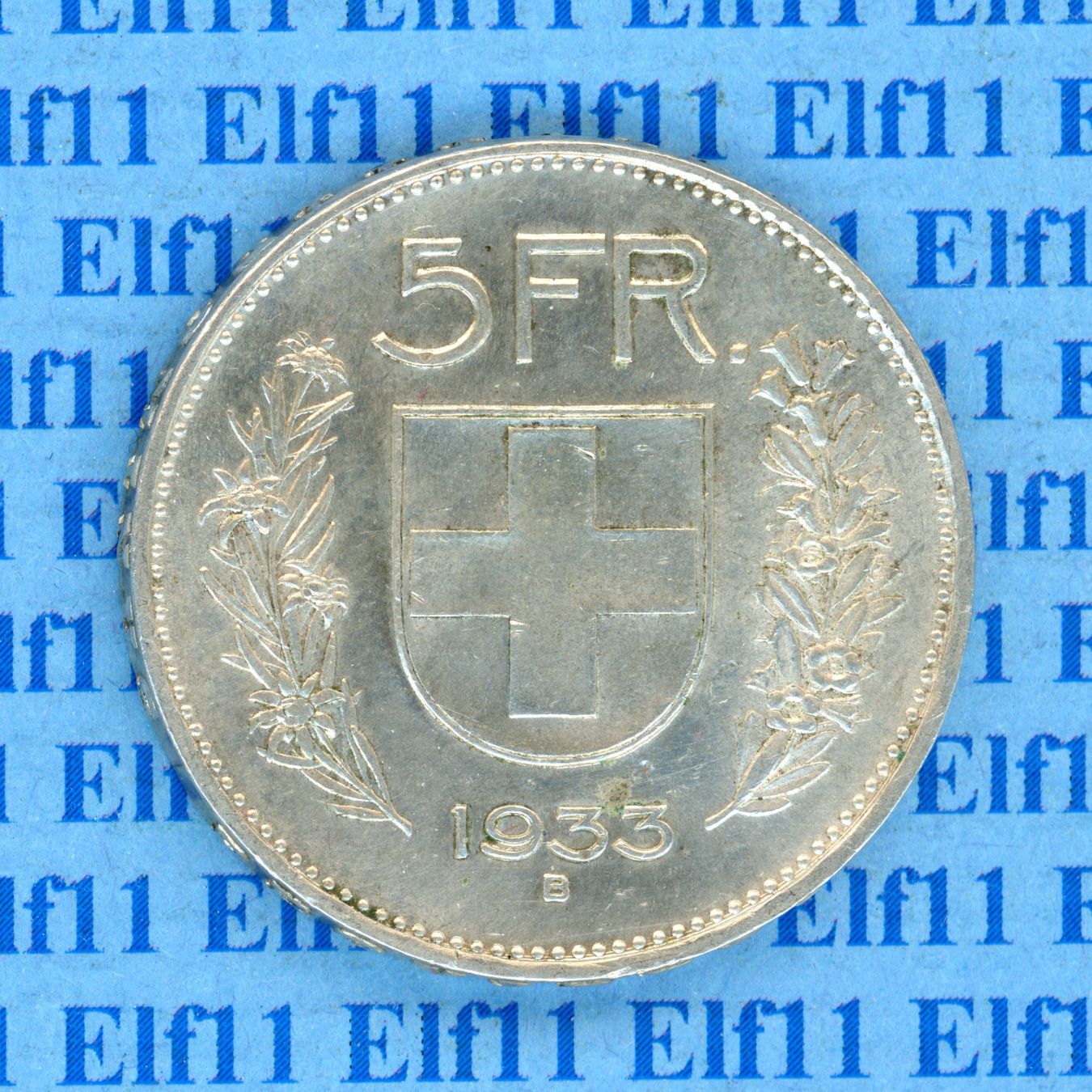 Alle Münzen: CHF___5.00 1933 vz+ 5 Franken – Gebraucht aus Widnau von Elf11