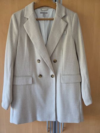 Damen Blazer, beige, Zweireiher sehr guter Zustand, Oversize