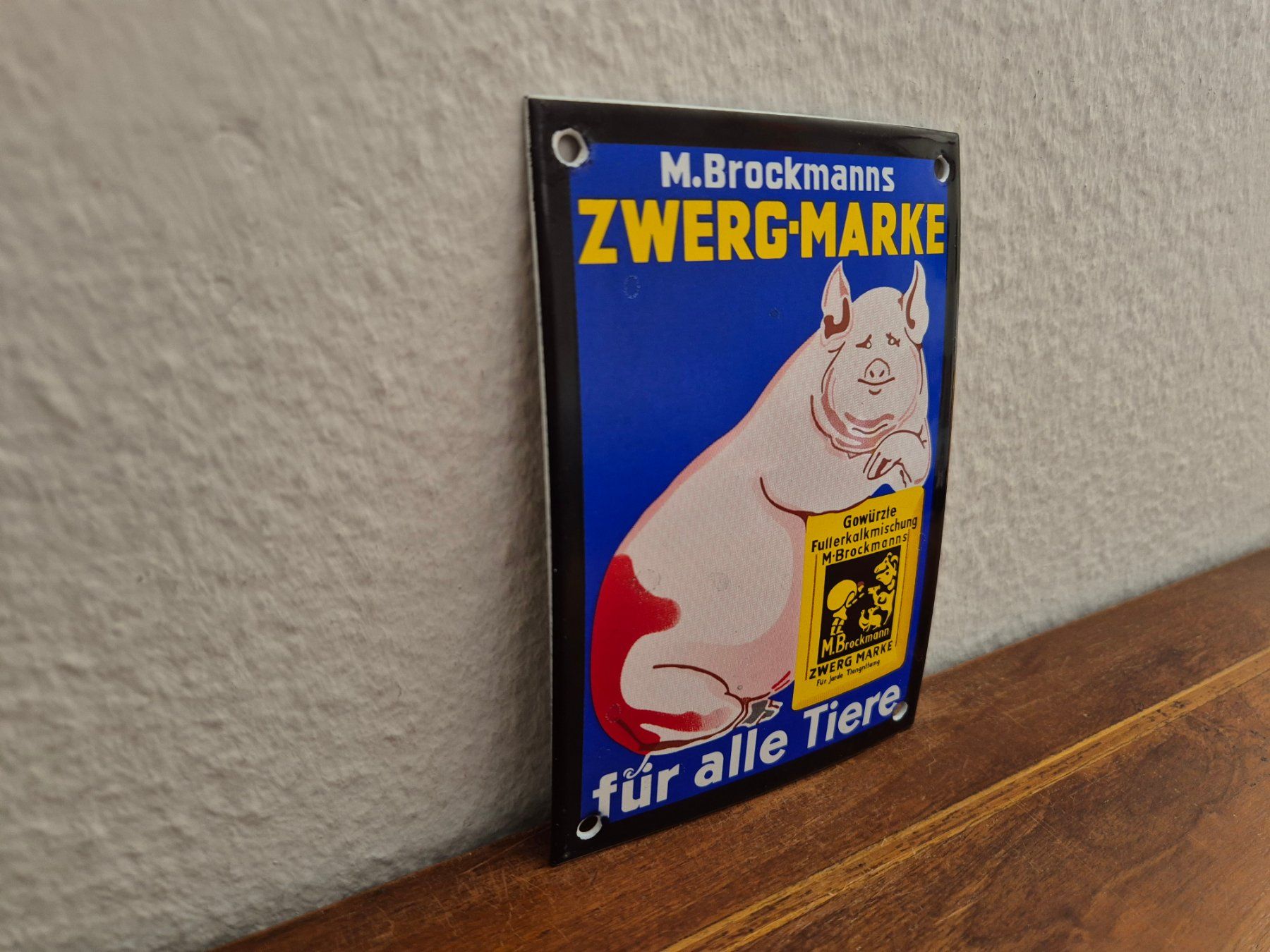 Insegne: Emailschild Brockmanns Futter Schwein Logo Emaille Schild – Nuovo (secondo la descrizione) da Schaffhausen venduto da pfanis09 4