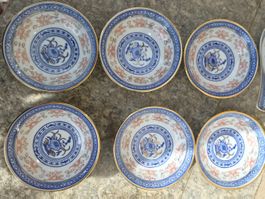 Vintage Tellerset 6-teilig Teller aus Porzellan, China