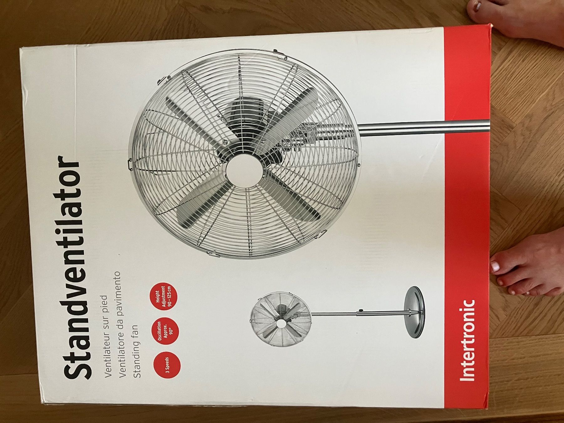 Ventilateurs: Intertronic Standventilator Chrome (70dB) SilberA – Neuf avec emballage d'origine à Basel par mySira