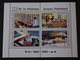 POLEN 1980 TAG DER BRIEFMARKE BLOCK 83 **