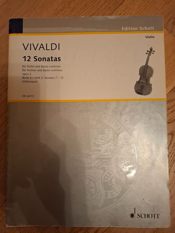 Libri: Noten Vivaldi 12 Sonatas Sonaten Violine – Usato da Hettlingen venduto da Exena