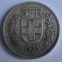 Schweizer Silber Münzen  5 Liber