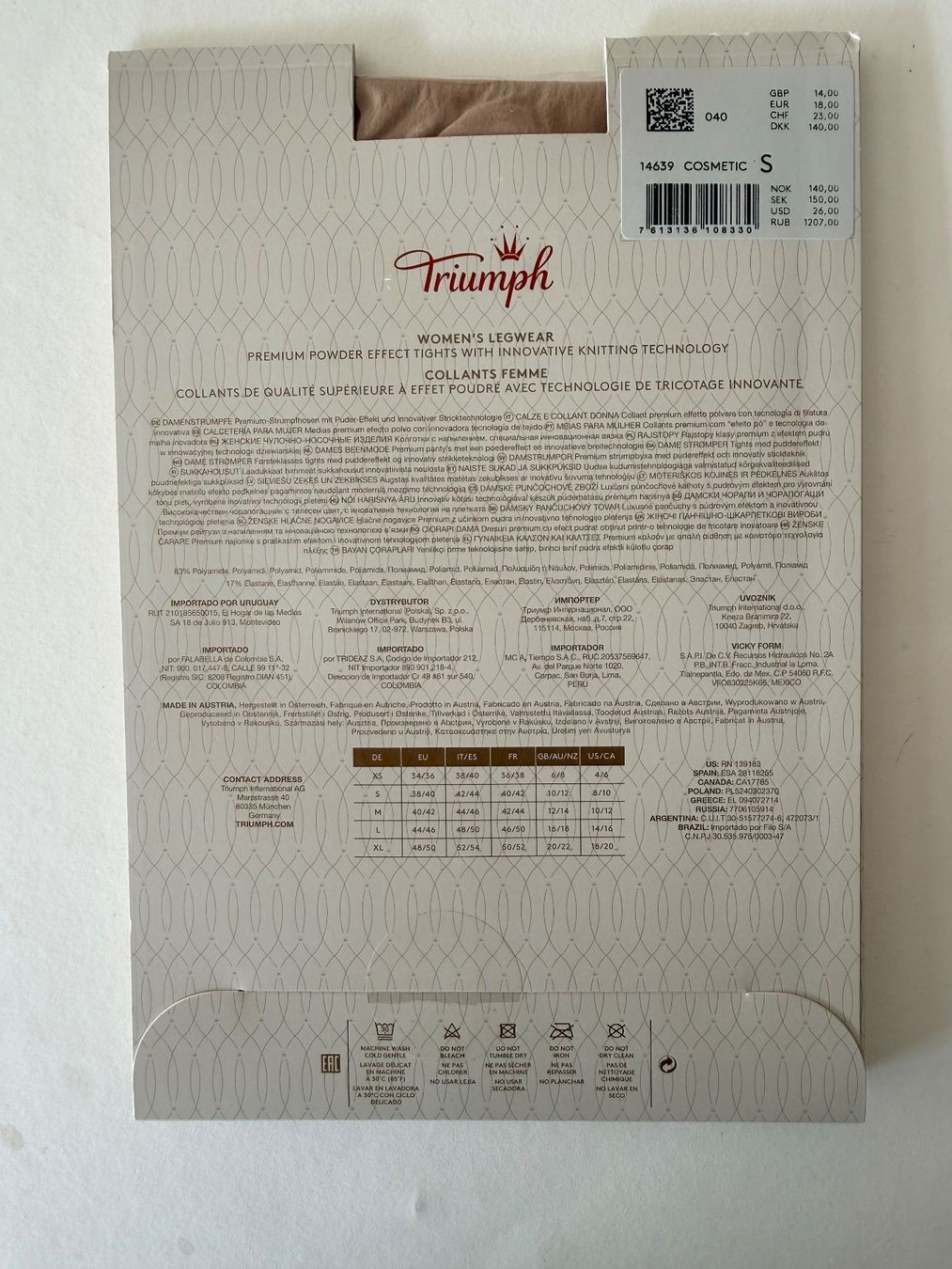 Calze & Collant: TRIUMPH, Strumpfhose BODY MAKE-UP, Gr. S, Farbe Hellbraun – Nuovo e nell'imballaggio originale da Rudolfstetten venduto da gst_g7xl 1