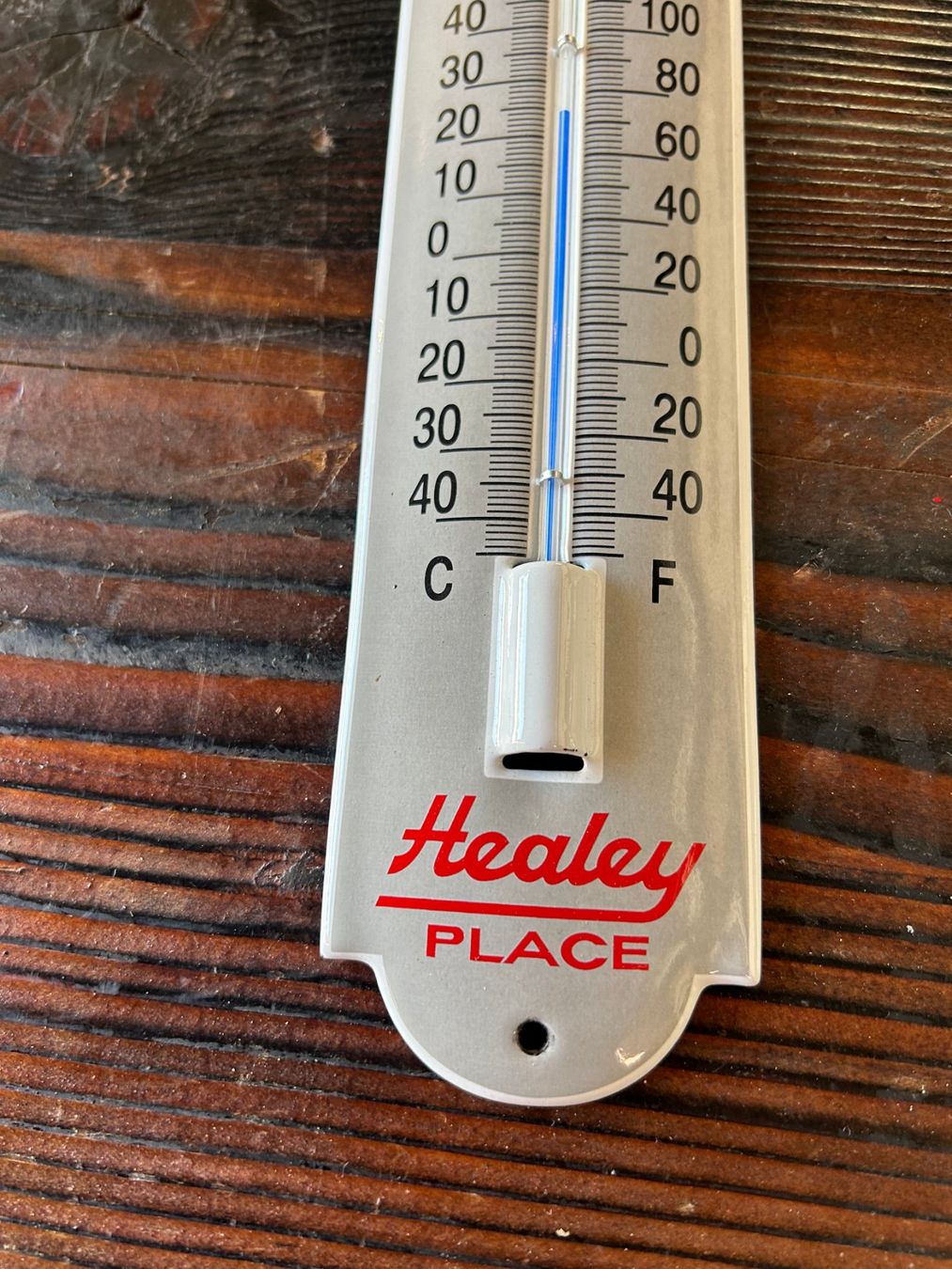 Insegne: Emaille Thermometer HEALEY PLACE 6,5 x 30 cm – Usato da Sugiez venduto da brockicenter 2