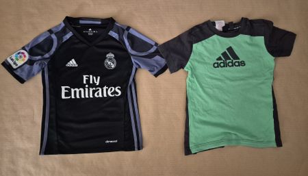 Kleiderset Sport T-Shirts Adidas Jack Wolfskin Gr. 122/128