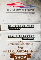 Mercedes AMG Biturbo 3D Aufkleber Emblem Logo Chrom /Schwarz