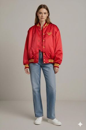 Vintage Rennoc H.A.W. 1991 Rote Bomberjacke - Größe XL