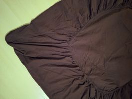 Fixleintuch braun für Boxspringbett 120-130