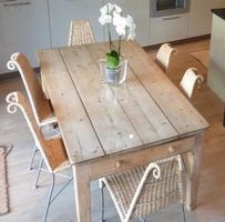 Magnifique table de ferme d'époque en bois