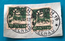 TELLBRUSTBILD BRIEFMARKEN VOLLGESTEMPELT