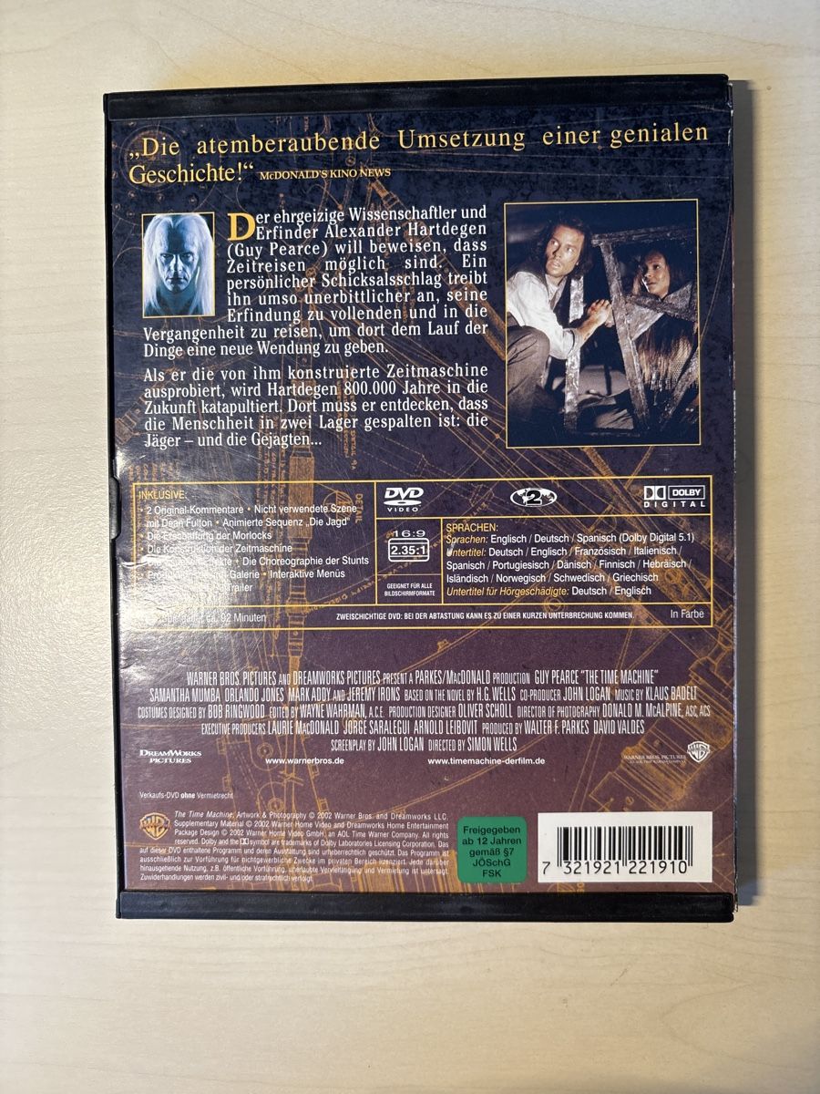 Tutti i DVDs: The Time Machine (2904) – Usato da Ruswil venduto da Slivio_ 1