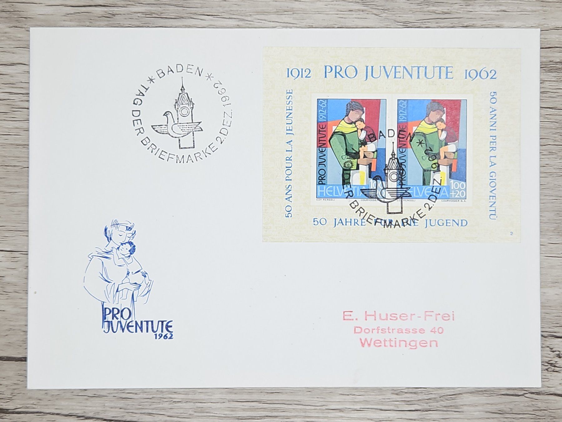 Alle Briefmarken: CL18 Enveloppe + Timbre Suisse 1962 – Gebraucht aus Cousset von Patrick_Collections
