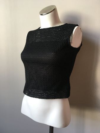Haut sans manches noir filet - taille S