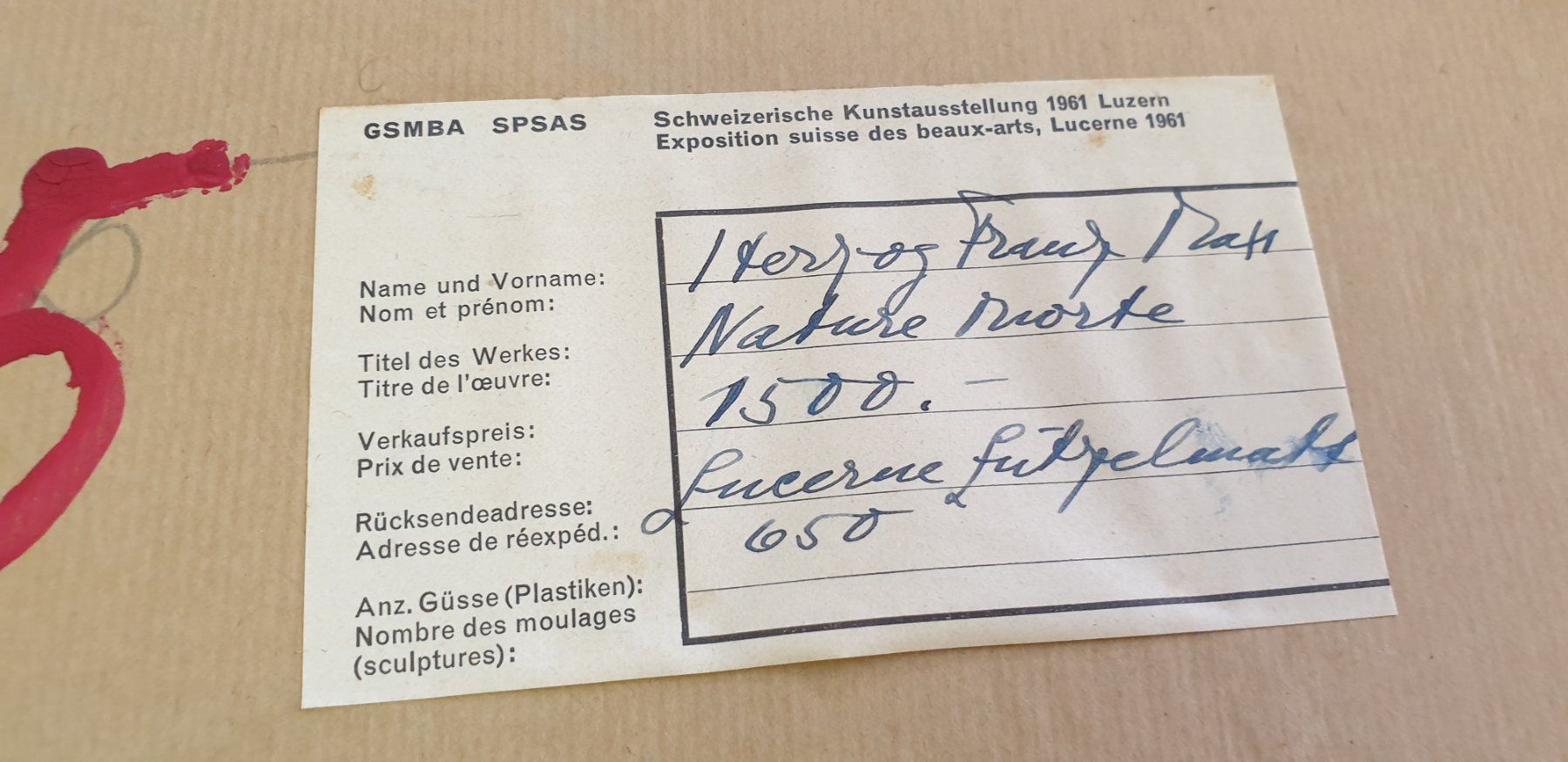 Dipinti: Franz Max Herzog 1911-1961 – Usato da Emmen venduto da magelan 8