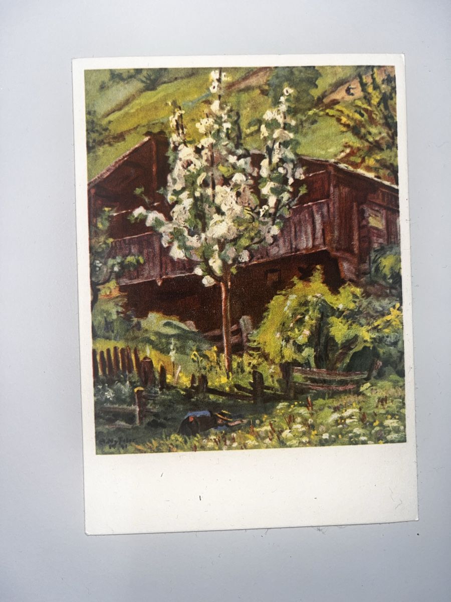 Ansichtskarten: Ansichtskarte Albert Nyfeler, Lötschental, Kippel, Nr. 17 – Gebraucht aus Muttenz von Totkel