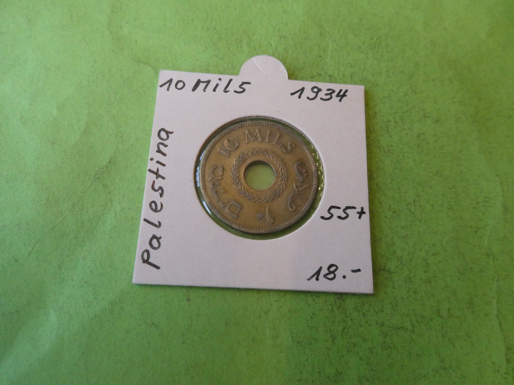 Toutes les monnaies: Palästina 1934, 10 Mils – D'occasion à Hinterforst par Rohusri