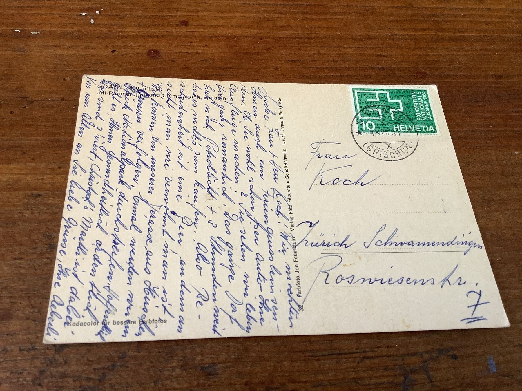 Ansichtskarten: Scarl Engadin – Gebraucht aus Flaach von Monisoldshop 1