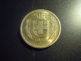 Schöner Silber-Fünfliber, Jahrgang 1966
