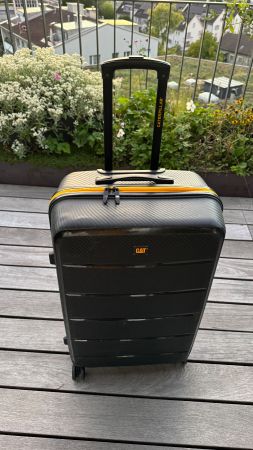Koffer Caterpillar schwarz mit Rollen, Grösse L