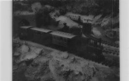 Fotografia Vintage Modellismo Ferroviario Convoglio a Vapore