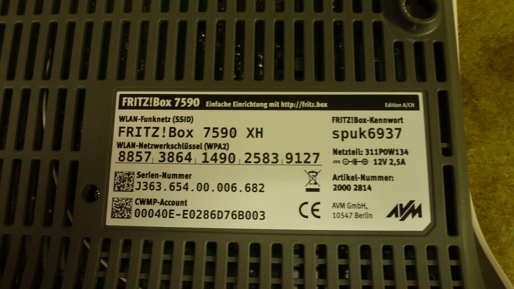 Fritz Modem & Router: Fritz!Box 7590 – Usato da Winterthur venduto da nusspe 4