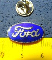 FORD AUTO LOGO PIN ENAMEL VINTAGE SILBRIG