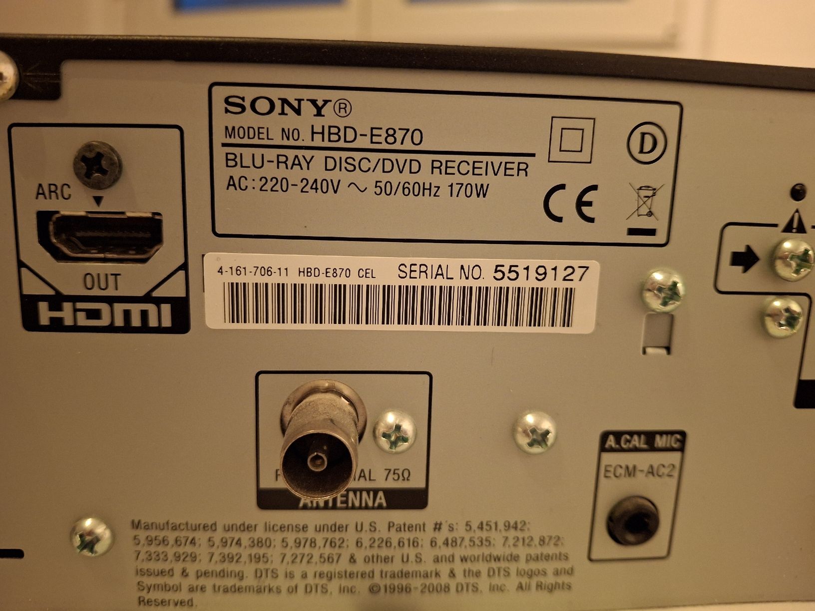 Sony Heimkino: Sony Heimkinosystem BDV-E870 – Gebraucht aus Lausen von nal_9fp8 3