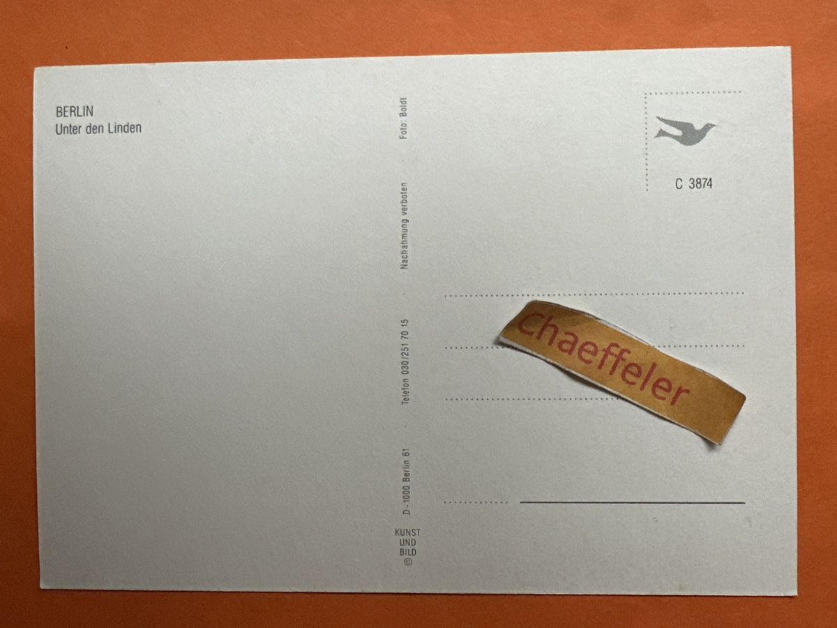 Cartoline postali: Berlin. Unter den Linden – Usato da Zürich venduto da Chaeffeler 1