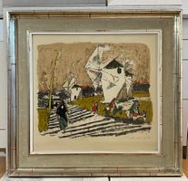 Alois Carigiet Lithografie in top original Kassettenrahmen