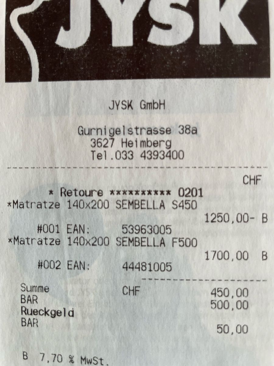 Jysk Matratzen: Matratze – Gebraucht aus Scharnachtal von Berge1 4