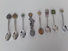 Lot 8 cuillières souvenirs Antilles & Caraïbes