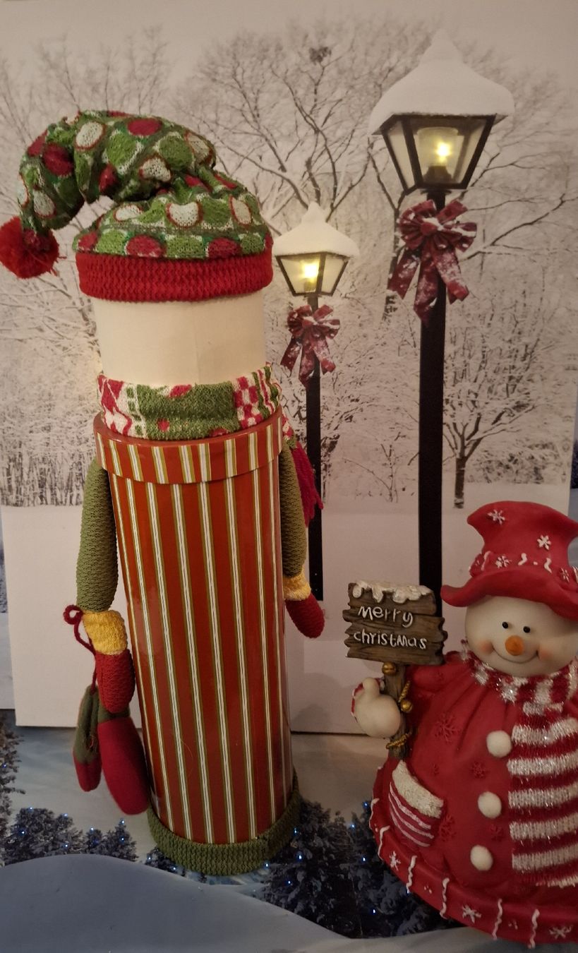 Alle Dekorationen: FLASCHENGESCHENKBOX MIT SCHNEEMANN – Neu (gemäss Beschreibung) aus Gretzenbach von schibaya 7